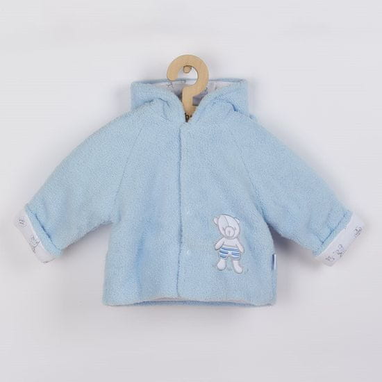 NEW BABY Zimný kabátik Nice Bear modrý - 80 (9-12m)