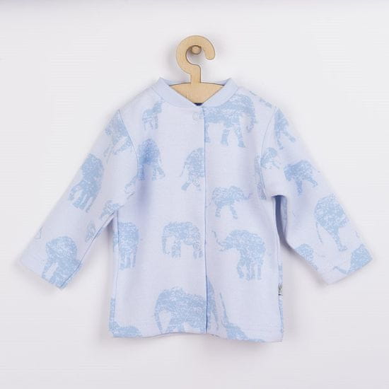 Dojčenský kabátik Baby Service Slony modrý - 68 (4-6m)