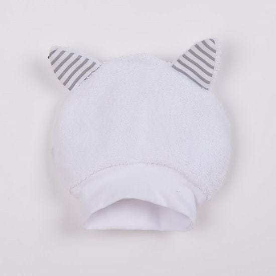 NEW BABY Luxusné detská zimná čiapočka s uškami Snowy collection - 74 (6-9m)