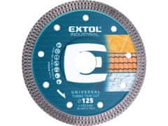 Extol Industrial Kotúč diamantový rezný, turbo Thin Cut, suché i mokré rezanie, O 125x22,2x1,5mm