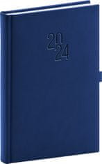 Presco Group Denný diár Vivella Classic 2024, modrý, 15 × 21 cm