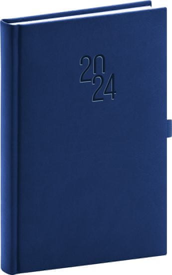 Presco Group Denný diár Vivella Classic 2024, modrý, 15 × 21 cm