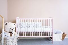 NEW BABY Detská postieľka ELSA Zebra bielo-ružová