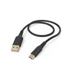 HAMA kábel USB-C 2.0 typ AC 1,5 m Flexible, silikónový, čierna
