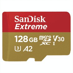 SanDisk Extreme microSDXC karta pre mobilný gaming 128GB 190MB/s a 90MB/s, A2 C10 V30 UHS-I U3
