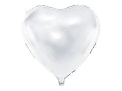 HADEX Fóliové nafukovacie srdce 45cm, biele