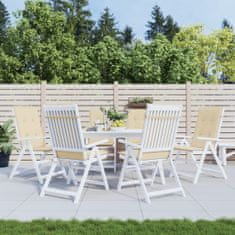 Vidaxl Podložky na záhradné stoličky, vysoké operadlo 6 ks 120x50x3 cm