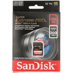 SanDisk Extreme PRO 256GB SDXC Memory Card 200MB/s a 140MB/s, UHS-I, Class 10, U3, V30