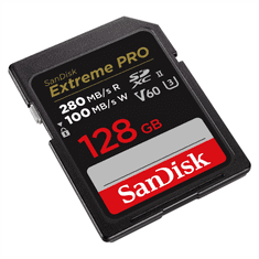 SanDisk Extreme PRO 128 GB V60 UHS-II SD karty, 280/100 MB/s, V60, C10, UHS-II