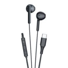 Vipfan Káblové slúchadlá do uší Vipfan M18, USB-C (čierne)