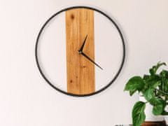 Eurofirany Eurofirany, Dekoračné nástenné hodiny v minimalistickom štýle, 35 cm – Čiernodrevené