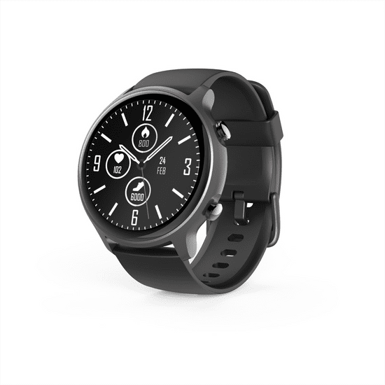 HAMA Fit Watch 6910, športové hodinky, GPS, pulz, oxymeter, kalórie, vode odolné, čierne
