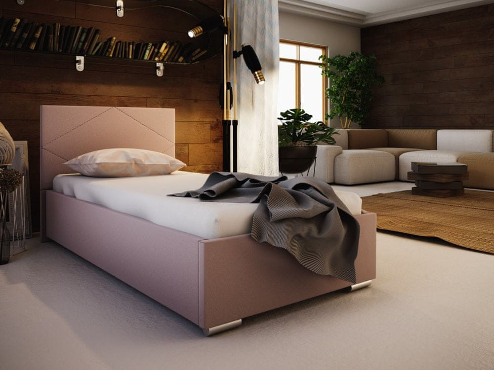 Veneti Jednolôžková posteľ 90x200 FLEK 5 - ružová