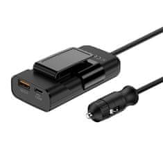Budi Nabíjačka do auta Budi 105 W, USB + USB-C, PD + QC 3.0 (čierna)