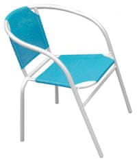 ST LEISURE EQUIPMENT Stolička LEQ BRENDA, biela/modrá, 60x70 cm
