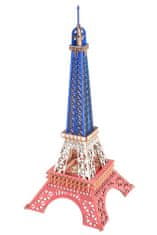 Woodcraft Woodcraft Dřevěné 3D puzzle Eiffelova věž v barvách Francie
