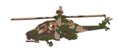 Woodcraft Woodcraft Dřevěné 3D puzzle Bojový vrtulník Apache