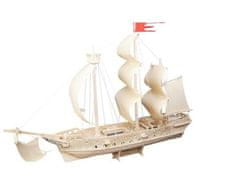 Woodcraft Woodcraft Dřevěné 3D puzzle plachetnice přírodní
