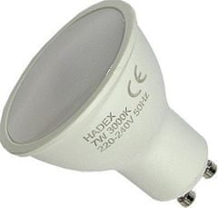 HADEX Žiarovka LED GU10, 10xSMD2835, 230V/7W, teplá biela