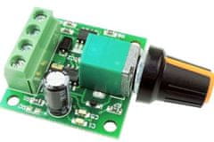 HADEX Regulátor otáčok PWM jednosmerných motorov alebo LED svetiel do 2A