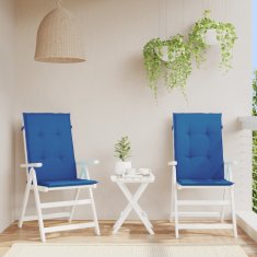 Vidaxl Podložky na záhradné stoličky, vysoké operadlo 2 ks 120x50x3 cm