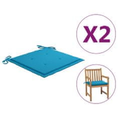 Vidaxl Podložky na záhradné stoličky 2 ks 50x50x3 cm, oxfordská látka