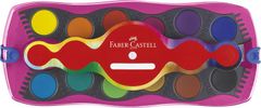 Faber-Castell Vodové farby, 12 ks, s trblietavým lepidlom a nálepkou jednorožca, FABER-CASTELL 125002