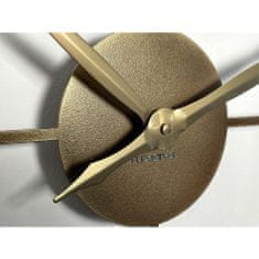Flexistyle Nástenné kovové hodiny Vintage Retro staré zlato z21a, 50 cm