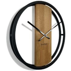 Flexistyle Dubové hodiny Loft Round kovové 50cm, z231 