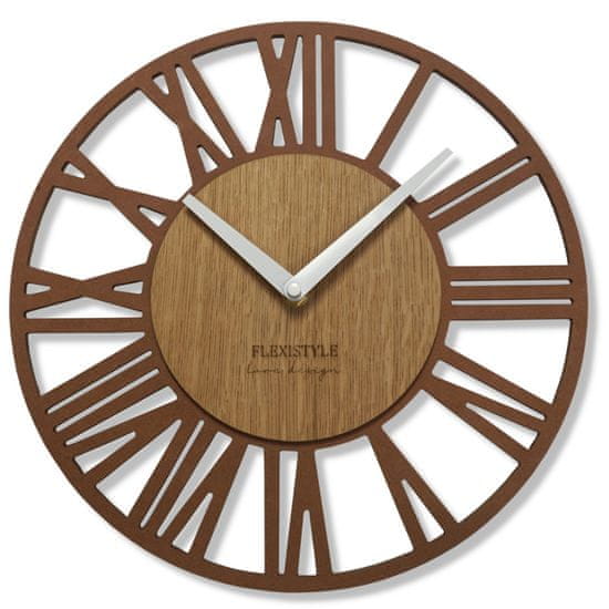 Flexistyle Nástenné hodiny Loft Piccolo bronze z219-9a-2-x, 30 cm