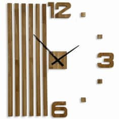 Flexistyle Drevené dubové nástenné hodiny Lamele 100cm z230d-2