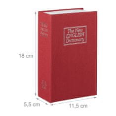 Verkgroup Pokladnička do knižnice English Dictionary, rd0798 červená