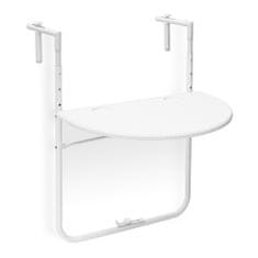 Relax Balkónový závesný stôl Bastian skladací biely 0054