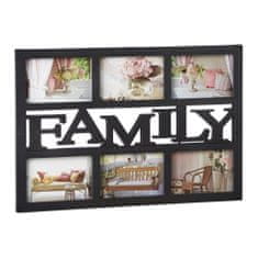 Relax Multirám na 6 fotiek Family čierny 6x 10x15cm 1951