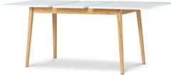 Konsimo Rozkladací stôl FRISK biely/prírodný dub