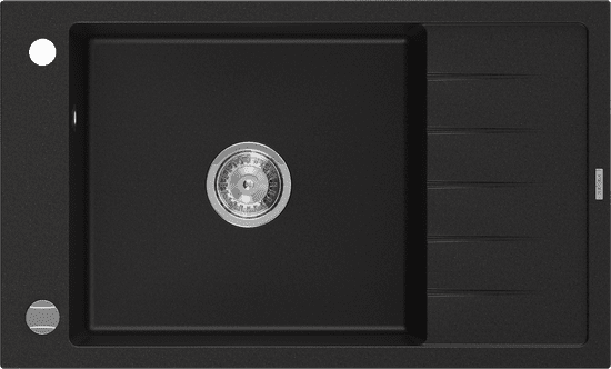 Mexen Elias - drez granitový 79,5x48,0cm, 1-komorový, čierna, 6511791005-77