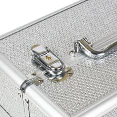 MH Star Kozmetický kufrík 7038-8 biely so zirkónmi