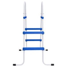Vidaxl Bazénový rebrík modro-biely 84 cm oceľ