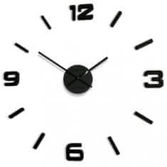 Flexistyle 3D Nalepovacie hodiny DIY ADMIRABLE Sweep Eko z254g-2, čierne 75cm