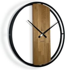 Flexistyle Dubové hodiny Loft Round kovové 80cm, z231 