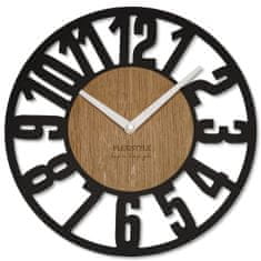 Flexistyle Nástenné dubové hodiny Loft Arabico z220-1d-2-x, 30 cm
