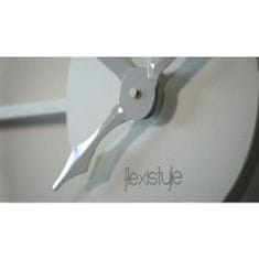 Flexistyle Kovové nástenné hodiny z21a-2-2-x 80cm, biela