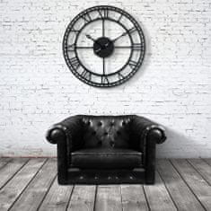 Flexistyle Kovové nástenné hodiny z21a-1-1-x 80cm, čierna