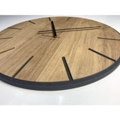 Flexistyle Dubové nástenné hodiny Wood art z216-1d-1-x, 60 cm