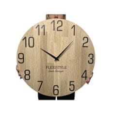 Flexistyle Dubové nástenné hodiny Natur z228-d-1, 50 cm