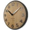 Flexistyle Dubové nástenné hodiny Elegante z227-1d-1-x tmavohnedé, 30 cm