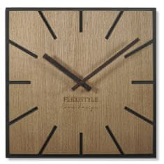 Flexistyle Dubové nástenné hodiny Eko Exact 50cm, z119