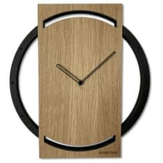 Flexistyle Drevené nástenné hodiny Wood oak 2 z215-1d-1-x v, 32 cm