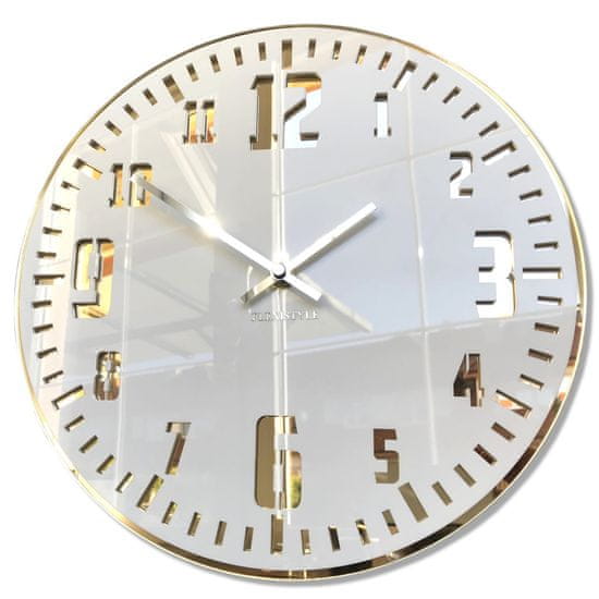 Flexistyle Dizajnové nástenné hodiny Unique z117-2-0-x, 30 cm, zlaté