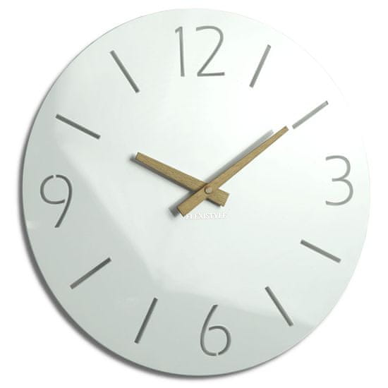 Flexistyle Dizajnové nástenné hodiny Slim z111a-2-dx, 30 cm, biele